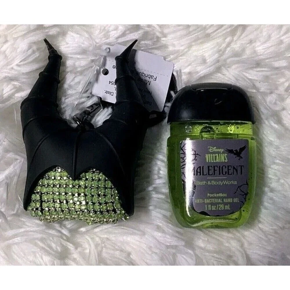BATH & BODY WORKS DISNEY MALEFICENT SANITIZER HOLDER + FREE SANITIZER